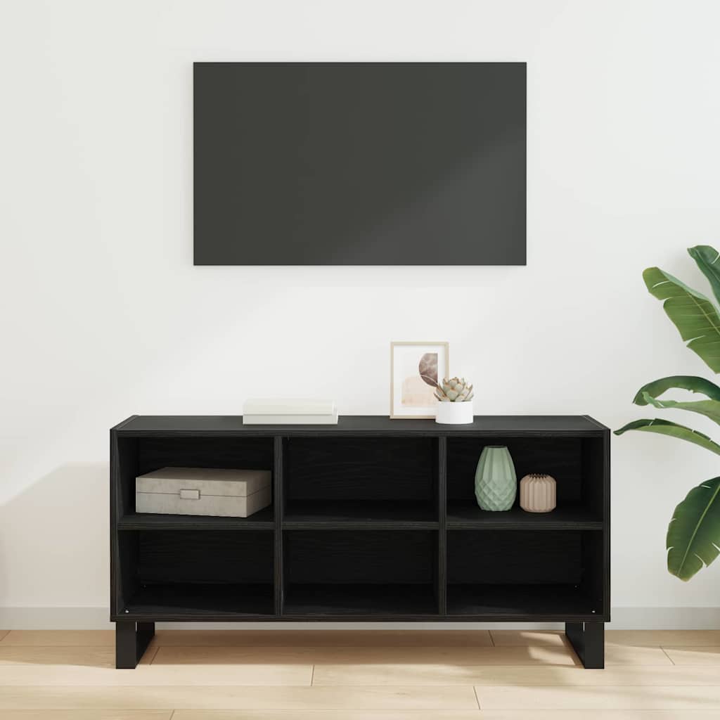 TV-skab Sort eg 103,5 x 30 x 50 cm Konstrueret træ