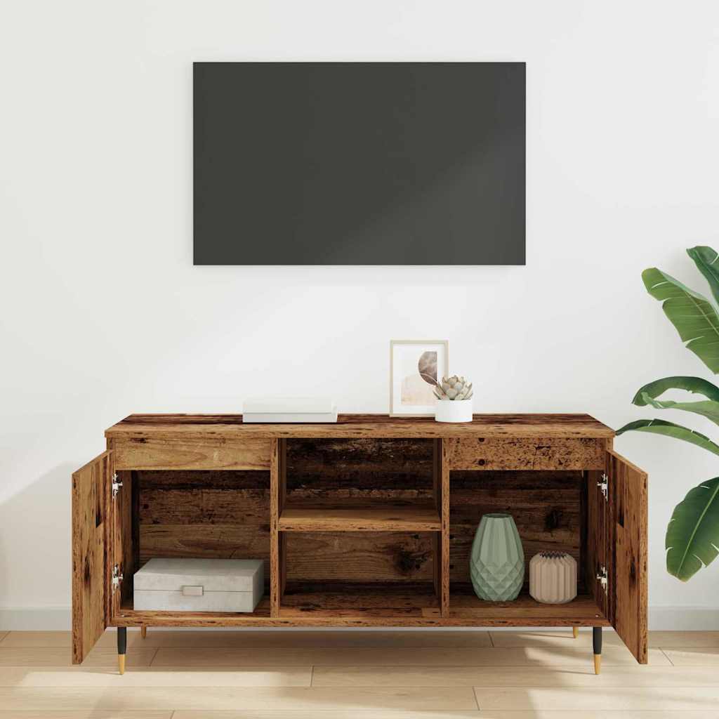 TV-skab Gammelt træ 104 x 35 x 50 cm Konstrueret træ