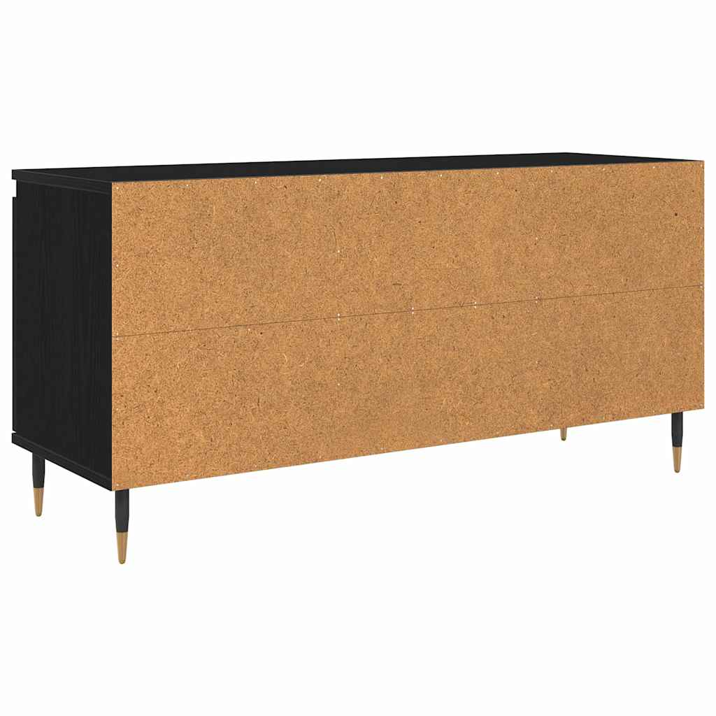 TV-skab Sort eg 104 x 35 x 50 cm Konstrueret træ