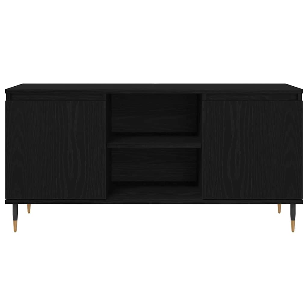 TV-skab Sort eg 104 x 35 x 50 cm Konstrueret træ
