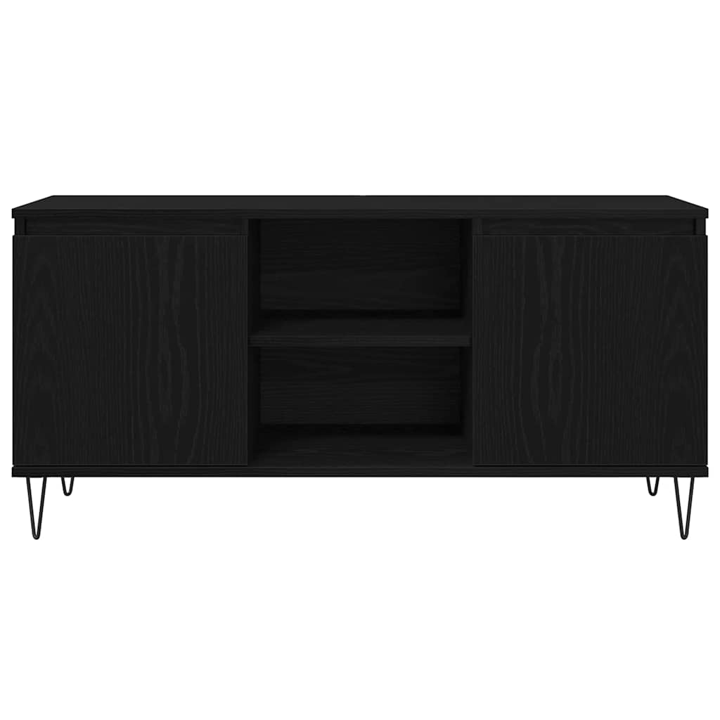 TV-skab Sort eg 104 x 35 x 50 cm Konstrueret træ