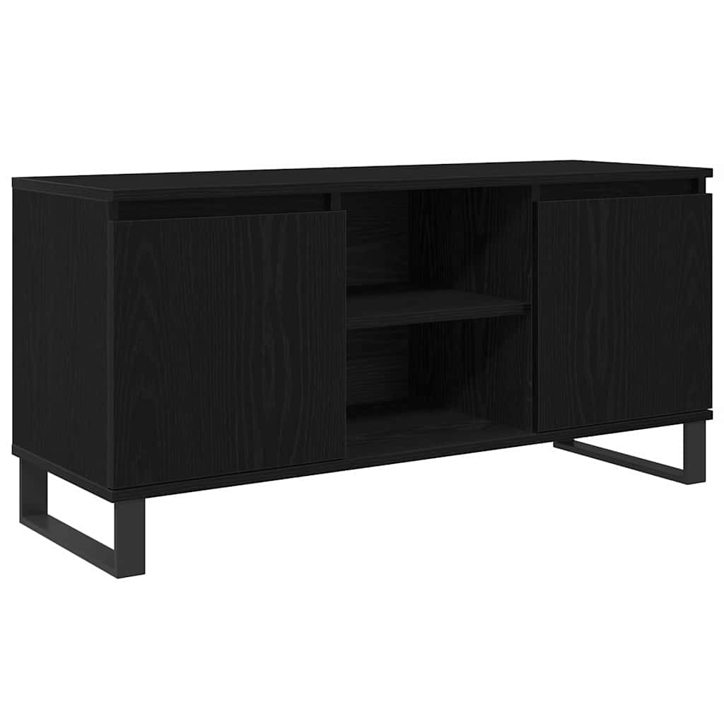 TV-skab Sort eg 104 x 35 x 50 cm Konstrueret træ