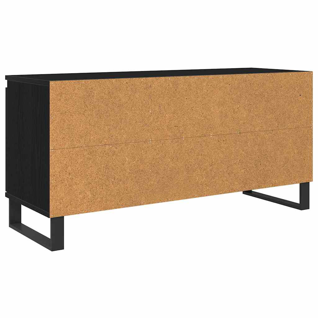 TV-skab Sort eg 104 x 35 x 50 cm Konstrueret træ