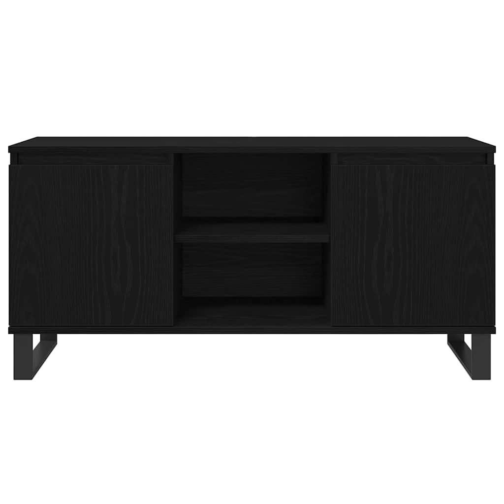 TV-skab Sort eg 104 x 35 x 50 cm Konstrueret træ