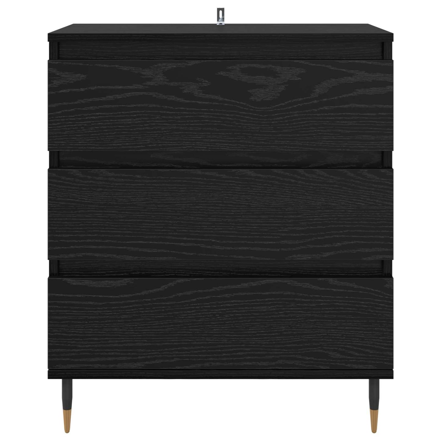 Sideboard med skuffe Sort eg 60 x 35 x 70 cm Konstrueret træ