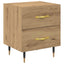 Natskab 2 pcs Artisan Egetræ 40 x 35 x 47,5 cm Konstrueret træ