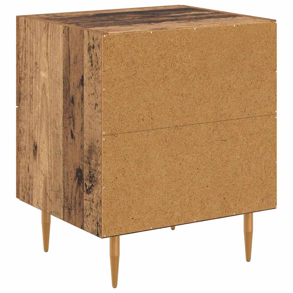 Natskab 2 stk. Gammelt træ 40 x 35 x 47,5 cm Konstrueret træ