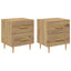 Natskab 2 pcs Artisan Egetræ 40 x 35 x 47,5 cm Konstrueret træ