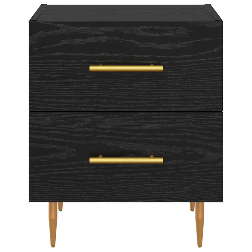 Natskab med skuffe Sort eg 40 x 35 x 47,5 cm Konstrueret træ