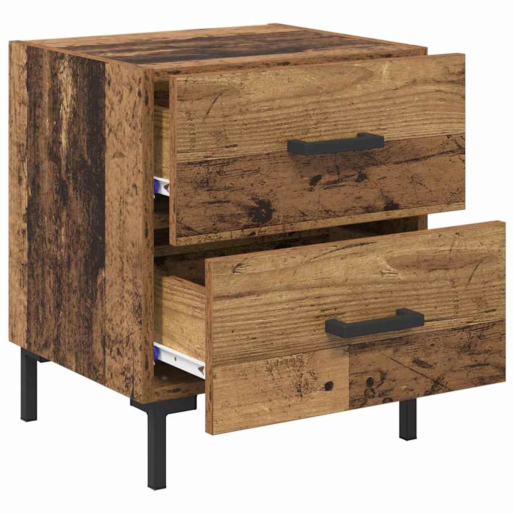 Natskab 2 stk. Gammelt træ 40 x 35 x 47,5 cm Konstrueret træ