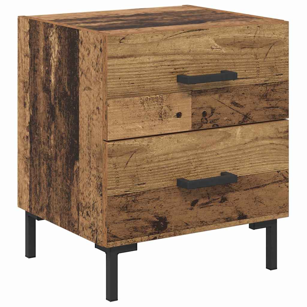 Natskab 2 stk. Gammelt træ 40 x 35 x 47,5 cm Konstrueret træ