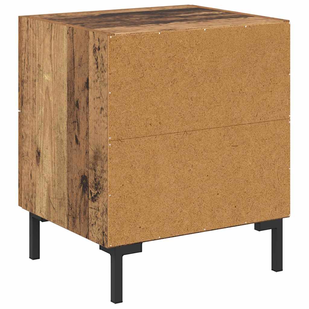 Natskab 2 stk. Gammelt træ 40 x 35 x 47,5 cm Konstrueret træ