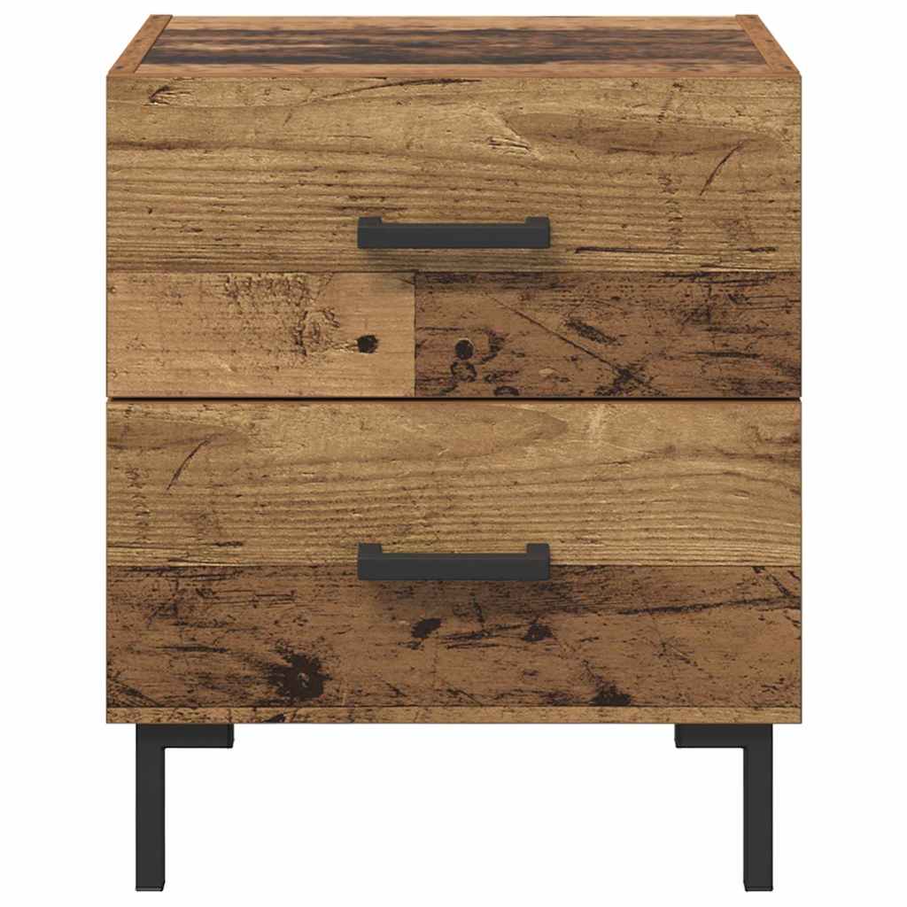 Natskab 2 stk. Gammelt træ 40 x 35 x 47,5 cm Konstrueret træ