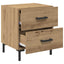 Natskab 2 pcs Artisan Egetræ 40 x 35 x 47,5 cm Konstrueret træ