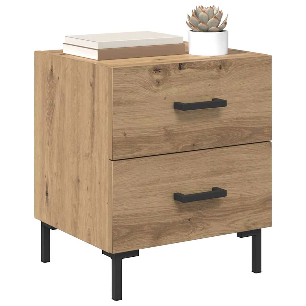 Natskab 2 pcs Artisan Egetræ 40 x 35 x 47,5 cm Konstrueret træ
