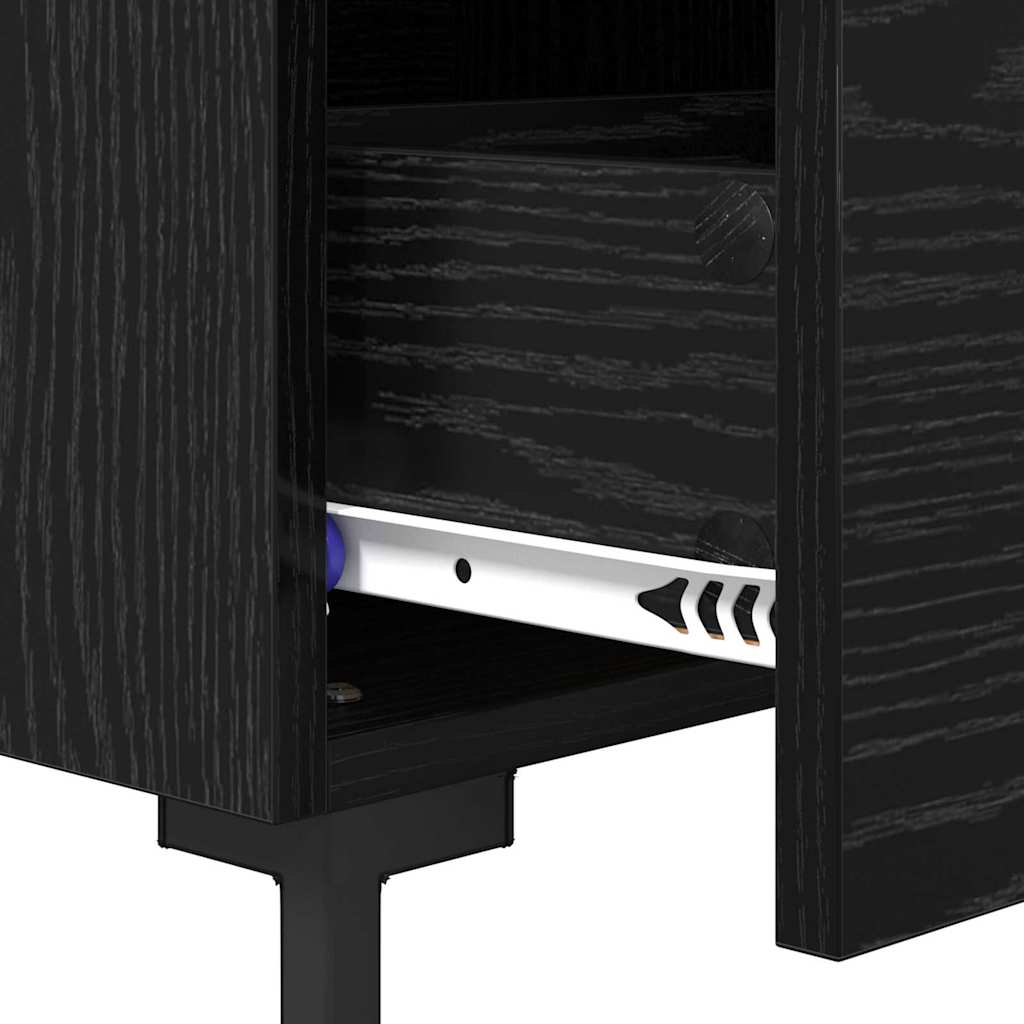 Natskab 2 pcs Sort eg 40 x 35 x 47,5 cm Konstrueret træ