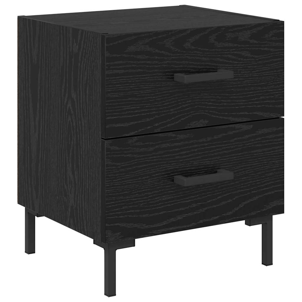 Natskab 2 pcs Sort eg 40 x 35 x 47,5 cm Konstrueret træ