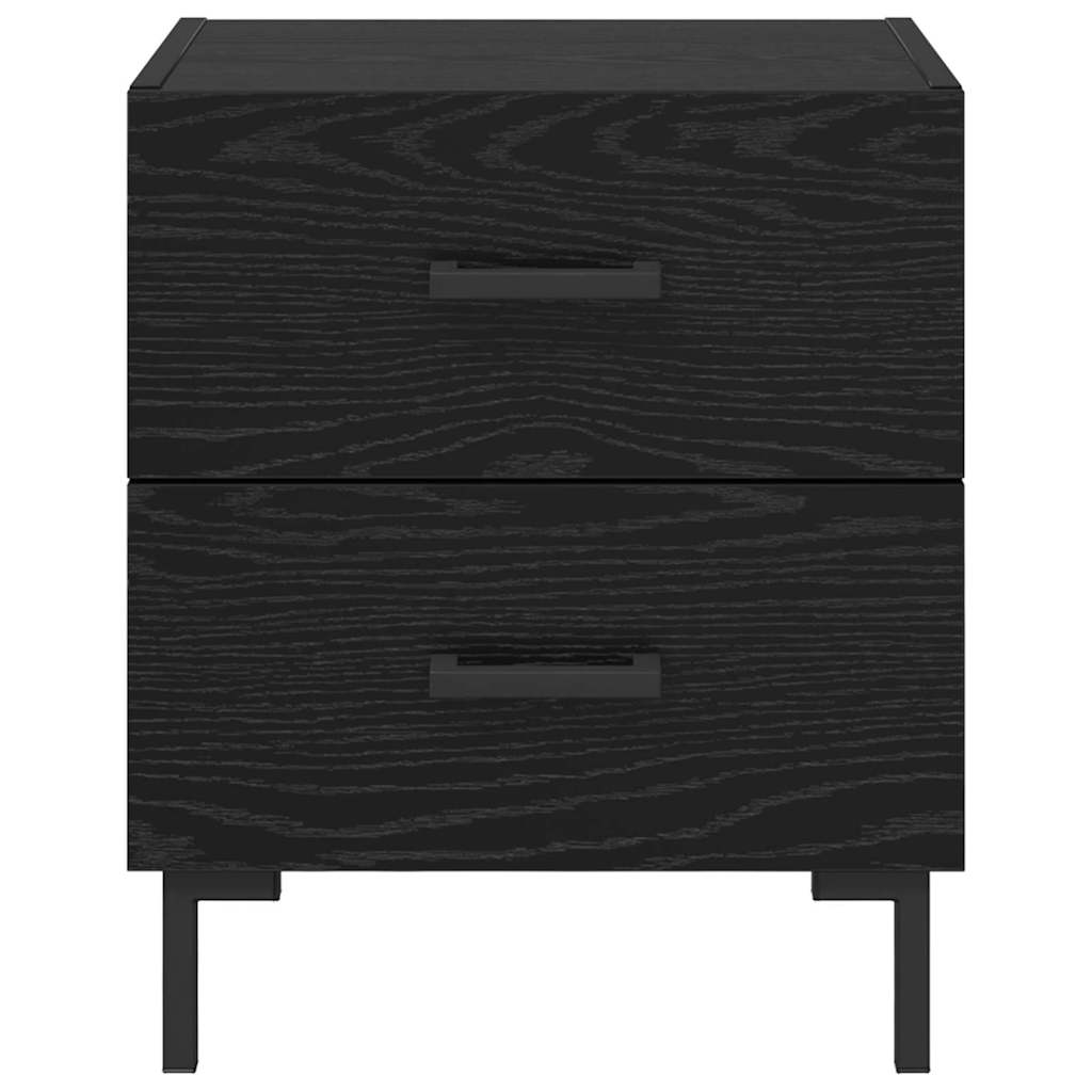 Natskab 2 pcs Sort eg 40 x 35 x 47,5 cm Konstrueret træ