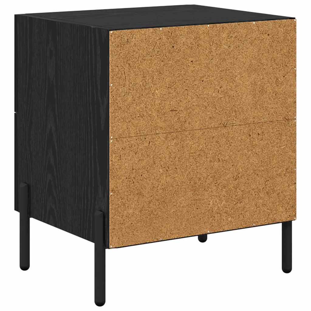 Natskab med skuffe Sort eg 40 x 35 x 47,5 cm Konstrueret træ