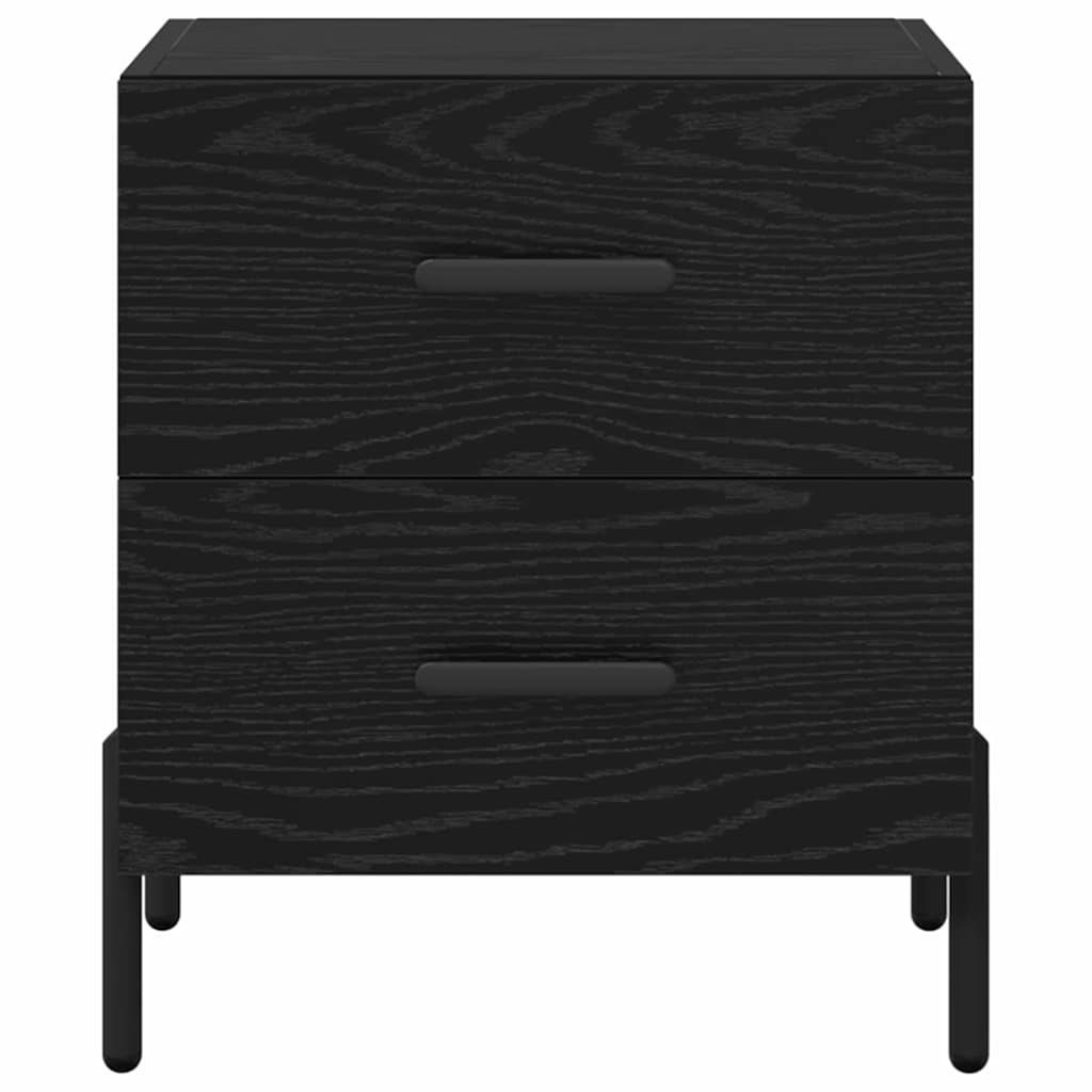 Natskab med skuffe Sort eg 40 x 35 x 47,5 cm Konstrueret træ
