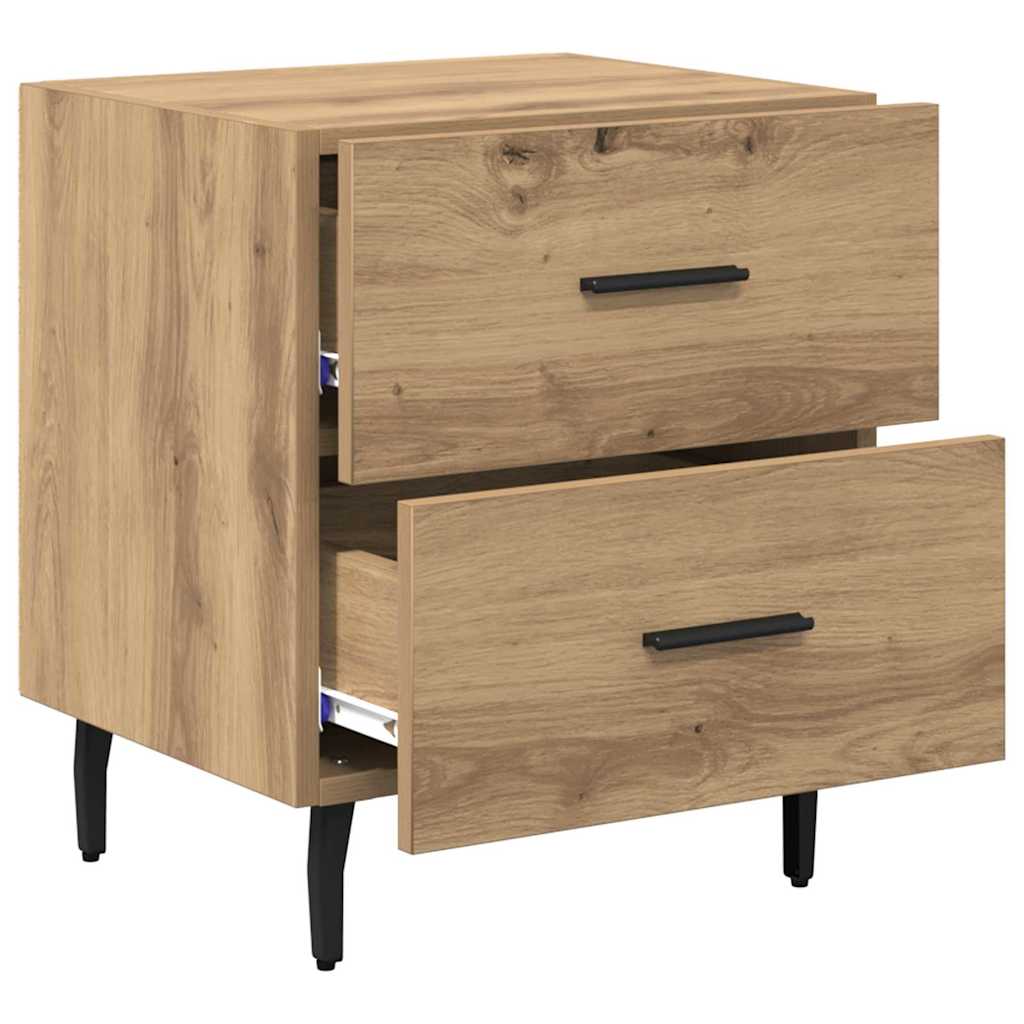 Natskab 2 pcs Artisan Egetræ 40 x 35 x 47,5 cm Konstrueret træ