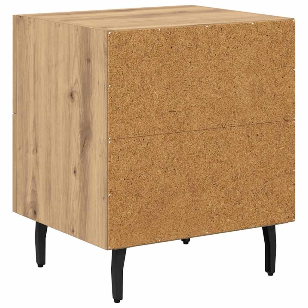 Natskab 2 pcs Artisan Egetræ 40 x 35 x 47,5 cm Konstrueret træ
