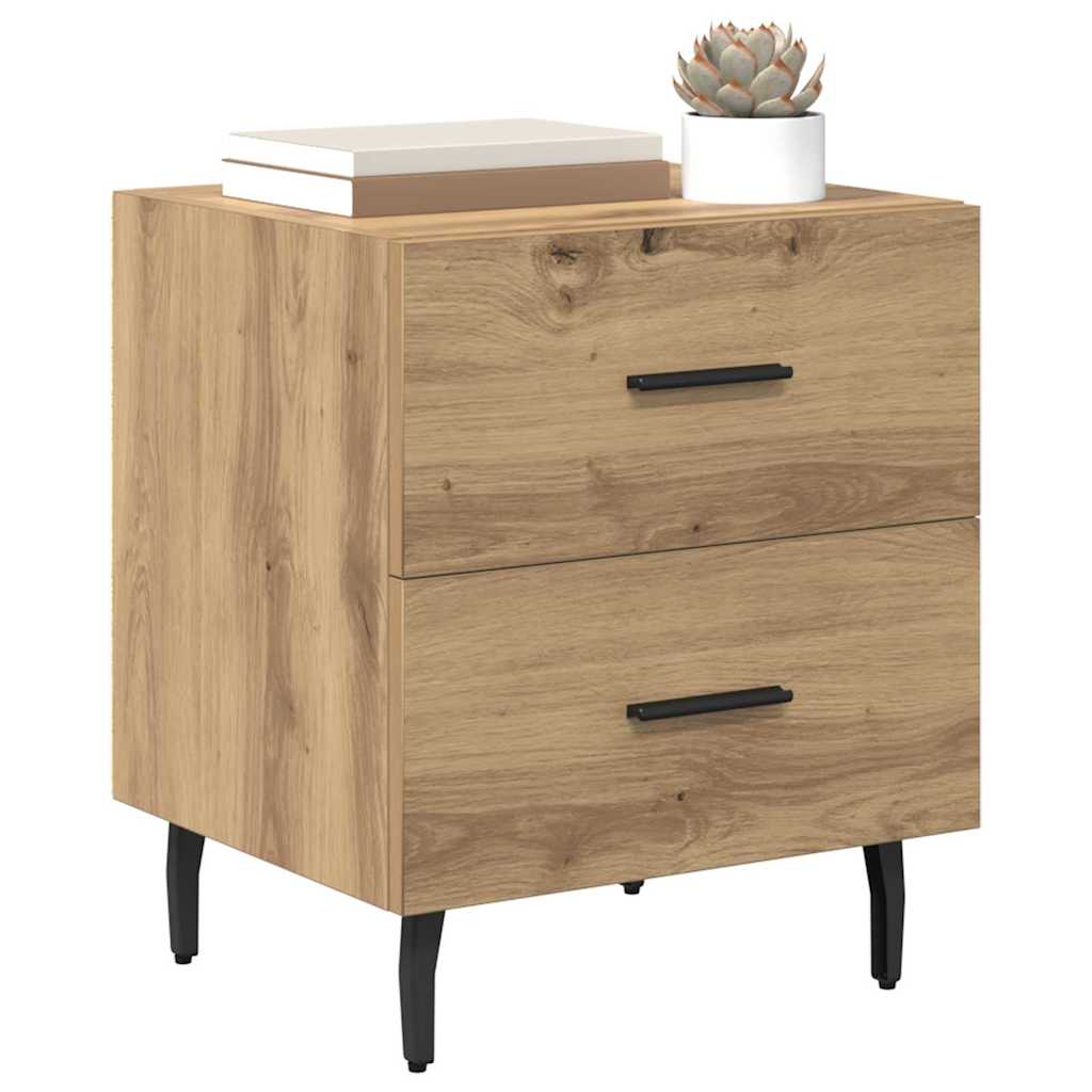 Natskab 2 pcs Artisan Egetræ 40 x 35 x 47,5 cm Konstrueret træ