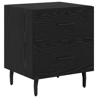 Natskab med skuffe Sort eg 40 x 35 x 47,5 cm Konstrueret træ