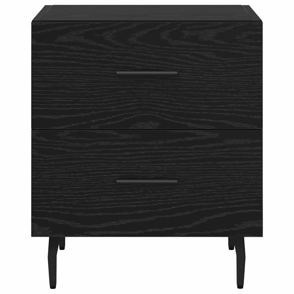 Natskab med skuffe Sort eg 40 x 35 x 47,5 cm Konstrueret træ