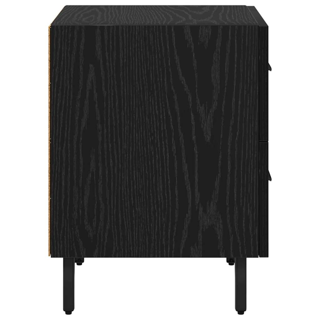 Natskab med skuffe Sort eg 40 x 35 x 47,5 cm Konstrueret træ