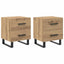 Natskab 2 pcs Artisan Egetræ 40 x 35 x 47,5 cm Konstrueret træ