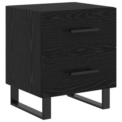 Natskab med skuffe Sort eg 40 x 35 x 47,5 cm Konstrueret træ