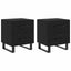 Natskab 2 pcs Sort eg 40 x 35 x 47,5 cm Konstrueret træ