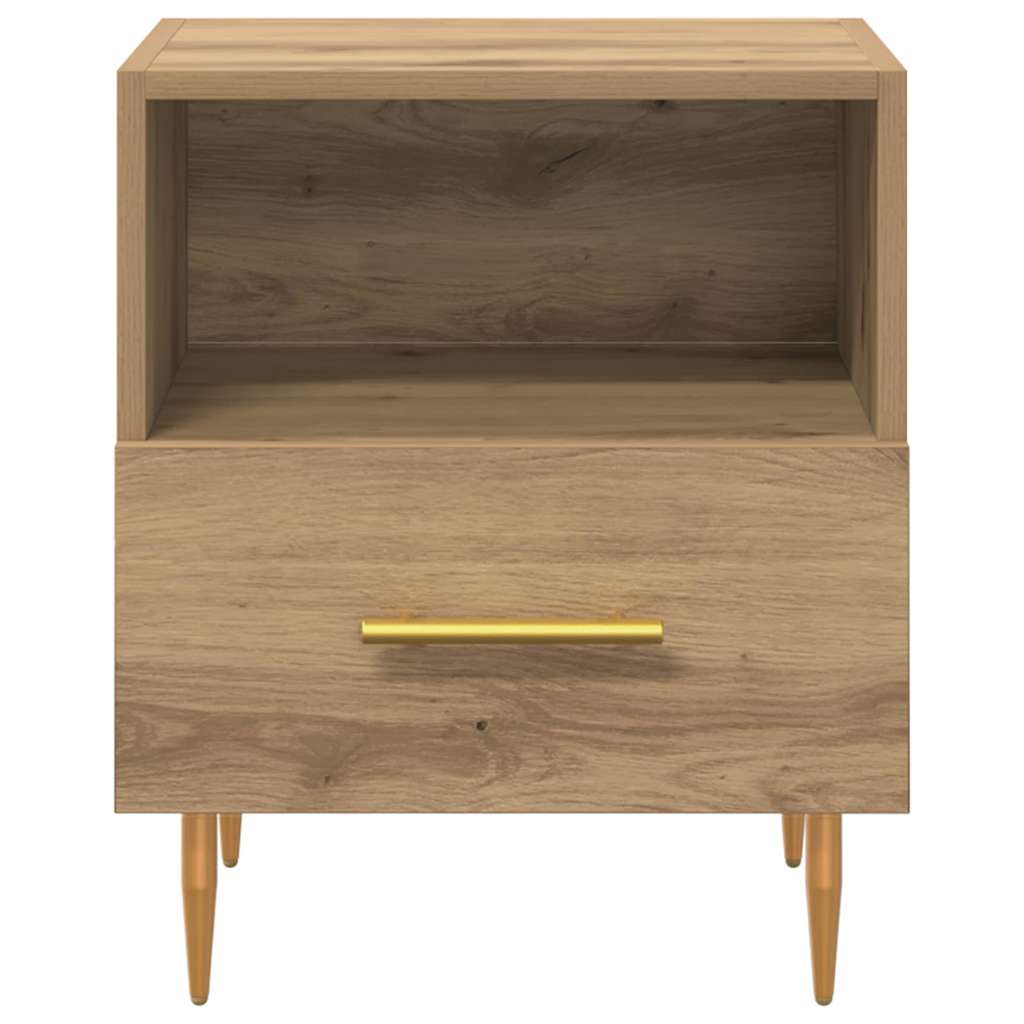 Sengebord 2 pcs Brun 40 x 35 x 47,5 cm Konstrueret træ
