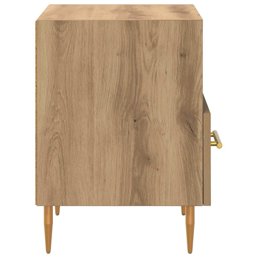 Sengebord 2 pcs Brun 40 x 35 x 47,5 cm Konstrueret træ