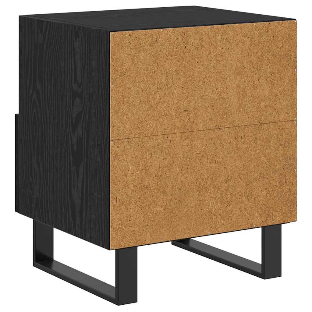 Natskab med skuffe Sort eg 40 x 35 x 47,5 cm Konstrueret træ