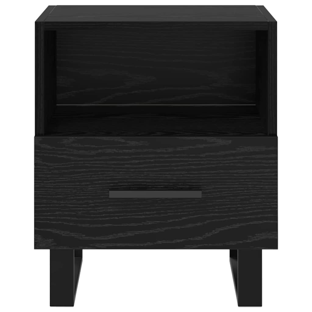 Natskab med skuffe Sort eg 40 x 35 x 47,5 cm Konstrueret træ