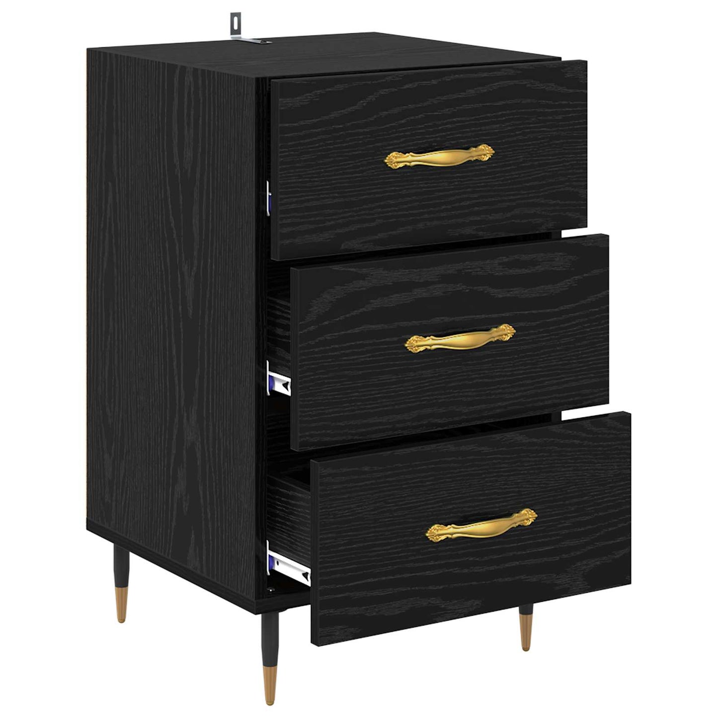 Natskab med skuffe Sort eg 40 x 40 x 66 cm Konstrueret træ