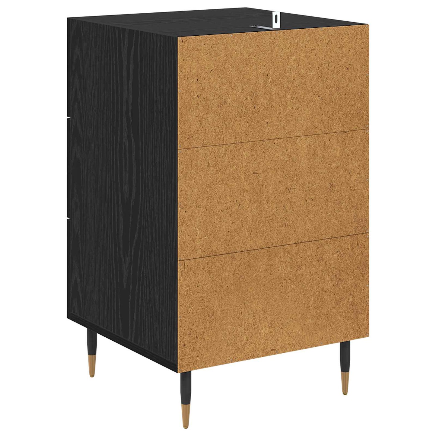 Natskab med skuffe Sort eg 40 x 40 x 66 cm Konstrueret træ