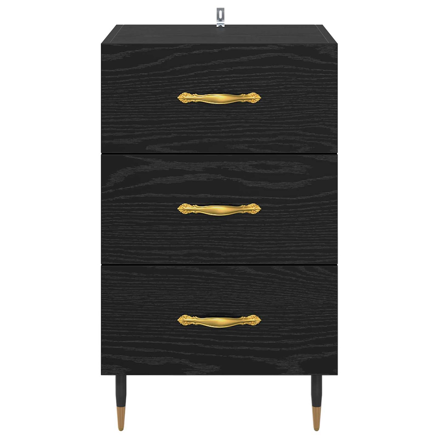 Natskab med skuffe Sort eg 40 x 40 x 66 cm Konstrueret træ