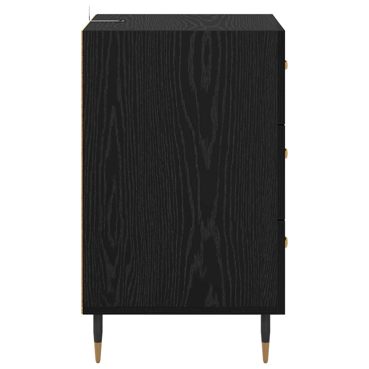 Natskab med skuffe Sort eg 40 x 40 x 66 cm Konstrueret træ