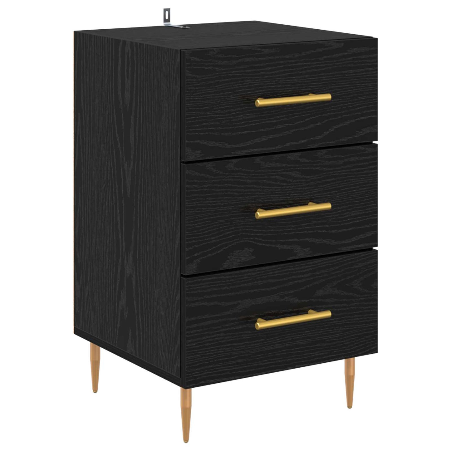 Natskab med skuffe Sort eg 40 x 40 x 66 cm Konstrueret træ
