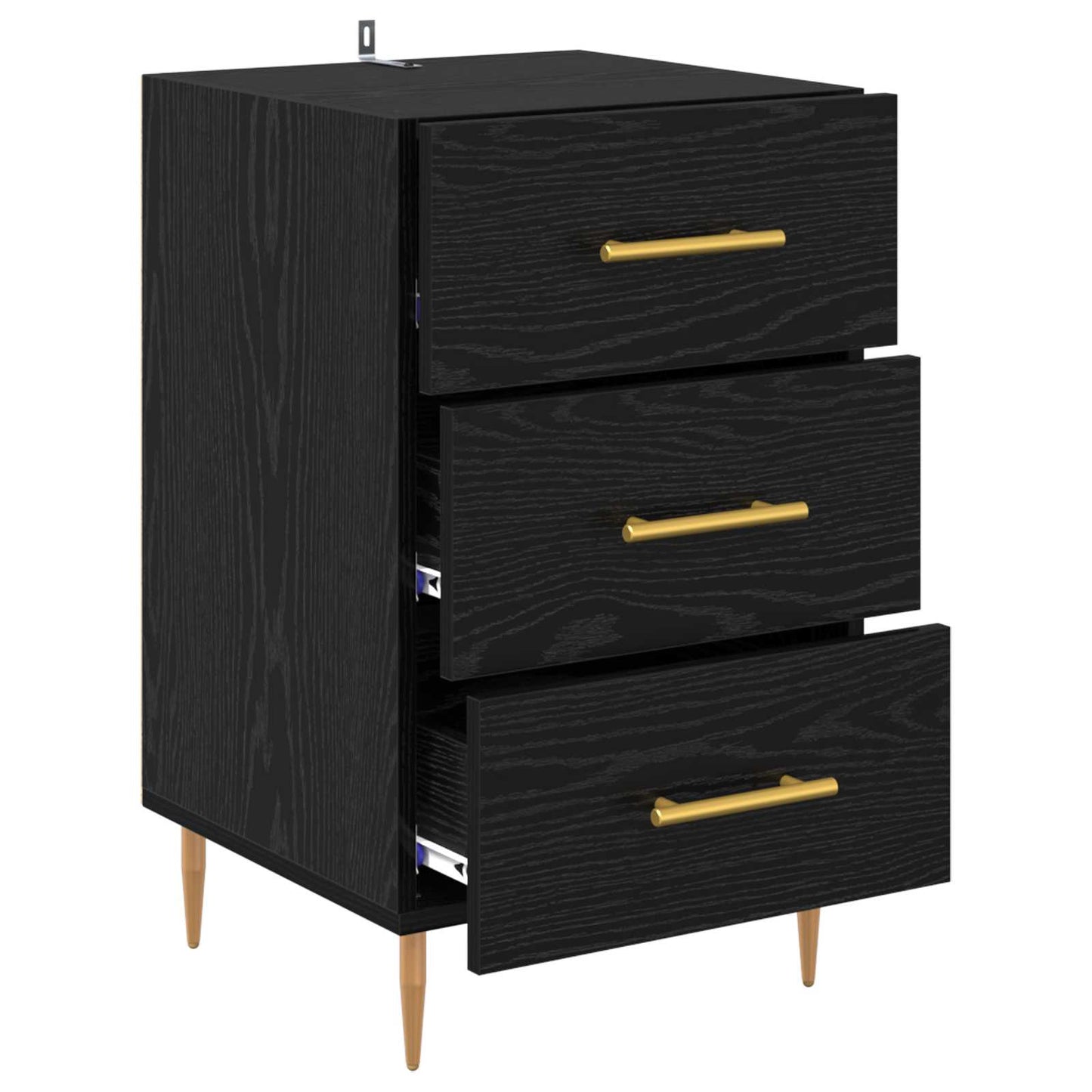 Natskab med skuffe Sort eg 40 x 40 x 66 cm Konstrueret træ