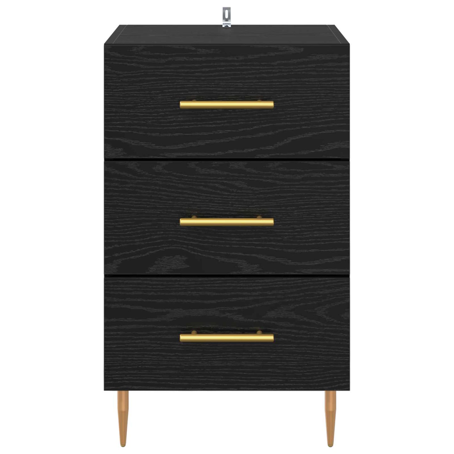 Natskab med skuffe Sort eg 40 x 40 x 66 cm Konstrueret træ