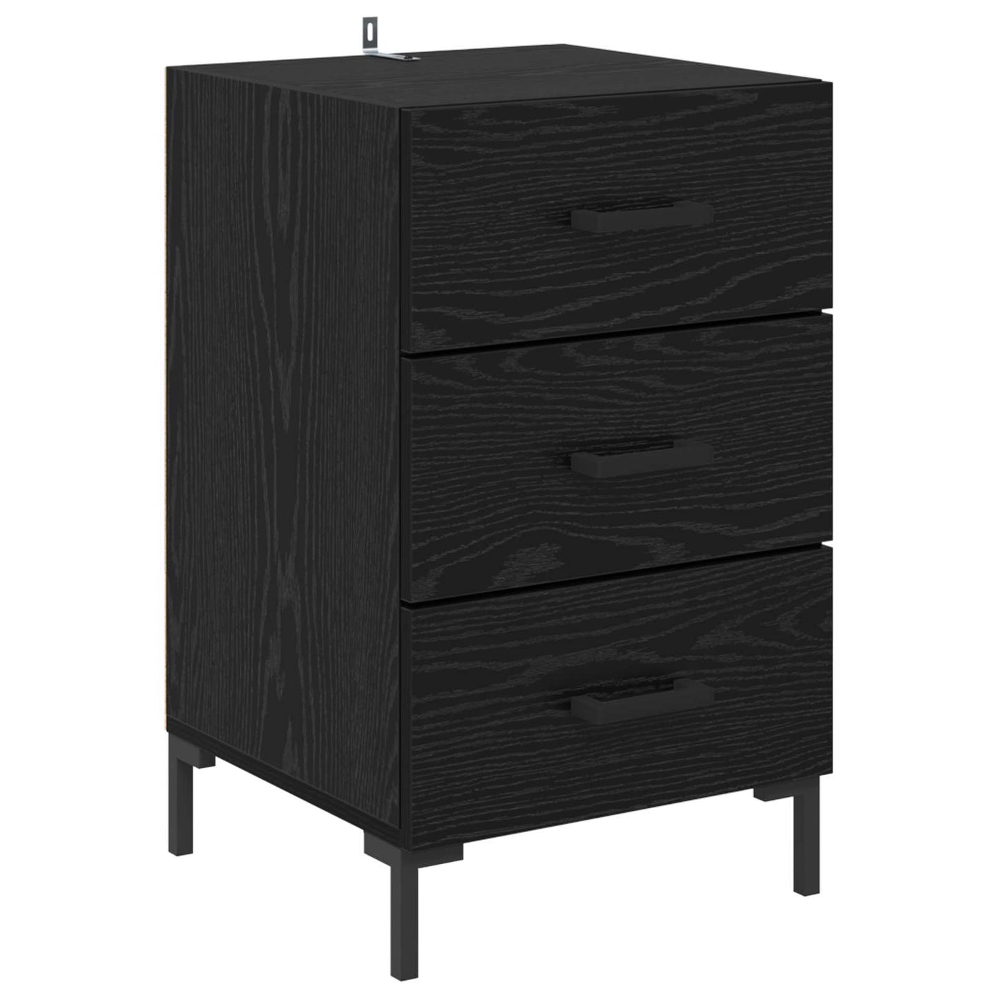 Natskab med skuffe Sort eg 40 x 40 x 66 cm Konstrueret træ
