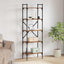 Bogreol 5 niveauer 56 x 32 x 174 cm Konstrueret træ Gammelt træ