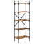 Bogreol 5 niveauer 56 x 32 x 174 cm Konstrueret træ Gammelt træ