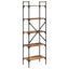 Bogreol 5 niveauer 56 x 32 x 174 cm Konstrueret træ Gammelt træ