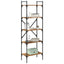 Bogreol 5 niveauer 56 x 32 x 174 cm Konstrueret træ Gammelt træ
