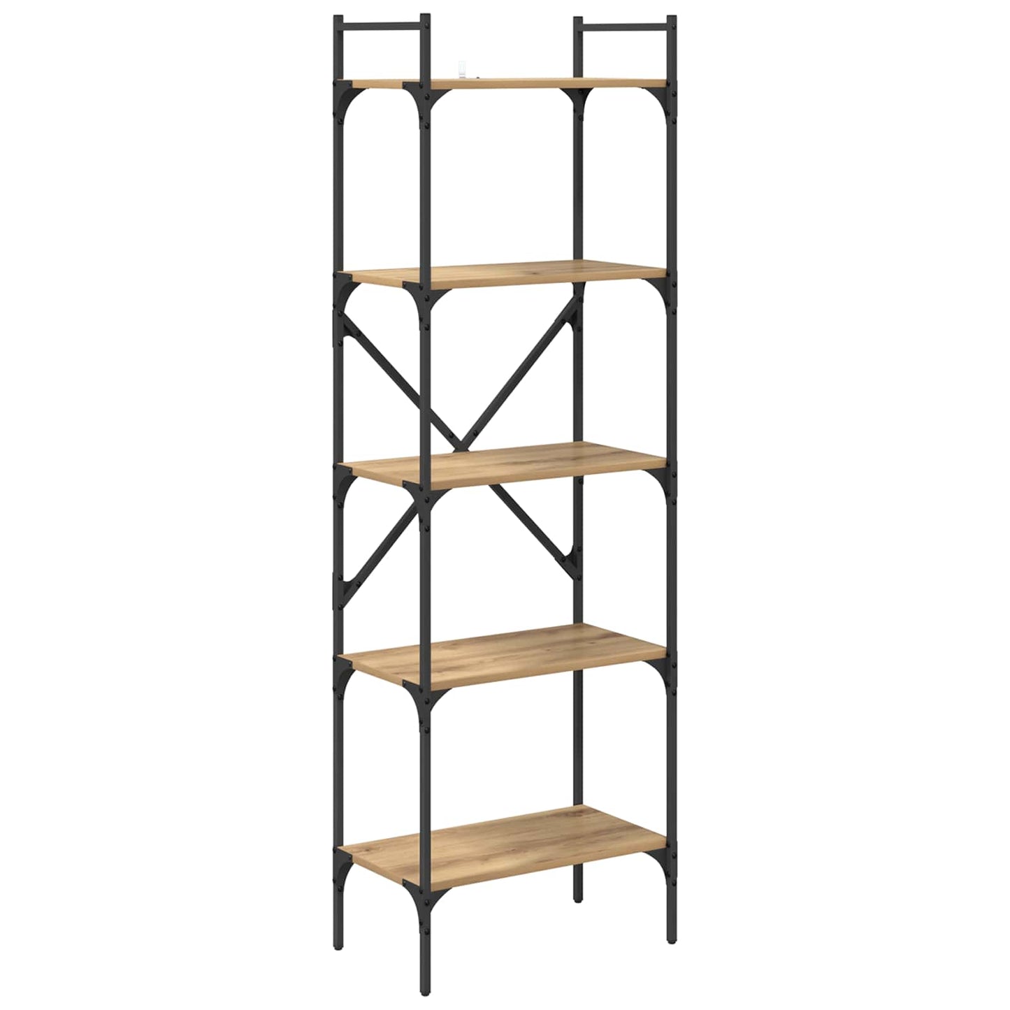 Bogreol 5 niveauer 56 x 32 x 174 cm Konstrueret træ